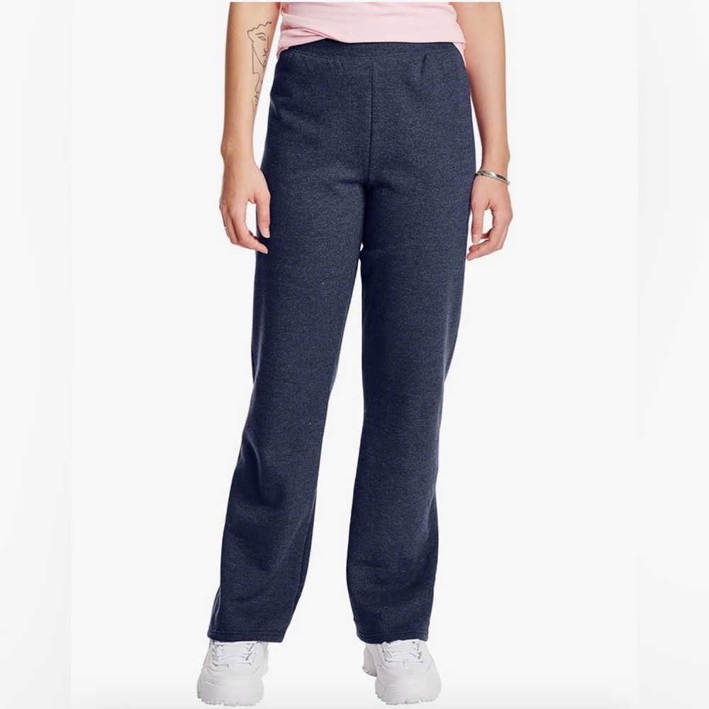 Hanes Eco Smart Navy Heather Blue Sweatpants Straight/wide leg